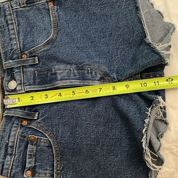 Levi's 501 Denim Cut-Off Blue Jean Shorts Womens Size 25 Button Fly - Picture 7 of 12